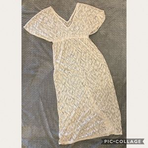 Crochet Maxi Dress Swim Coverup